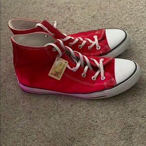 Red high top converse